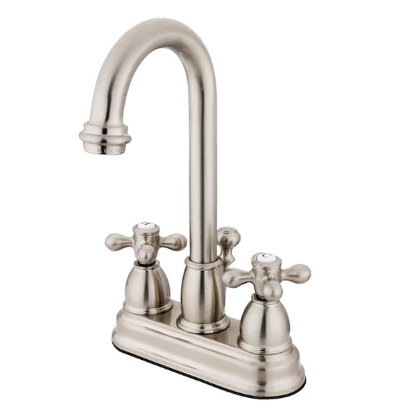 4" Centerset Bathroom Faucet, Brushed Nickel